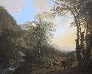 Jan Both An Italianate Landscape with Travelers on a Path, oil on canvas painting by Jan Both, 1645-50, Getty Center oil painting on canvas